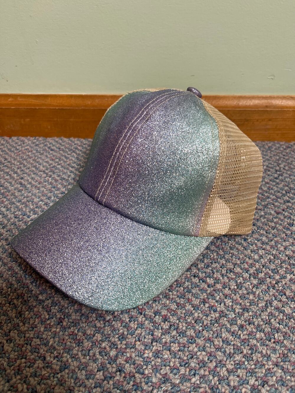 CC Girls Purple Multi Sparkle Criss Cross Cap